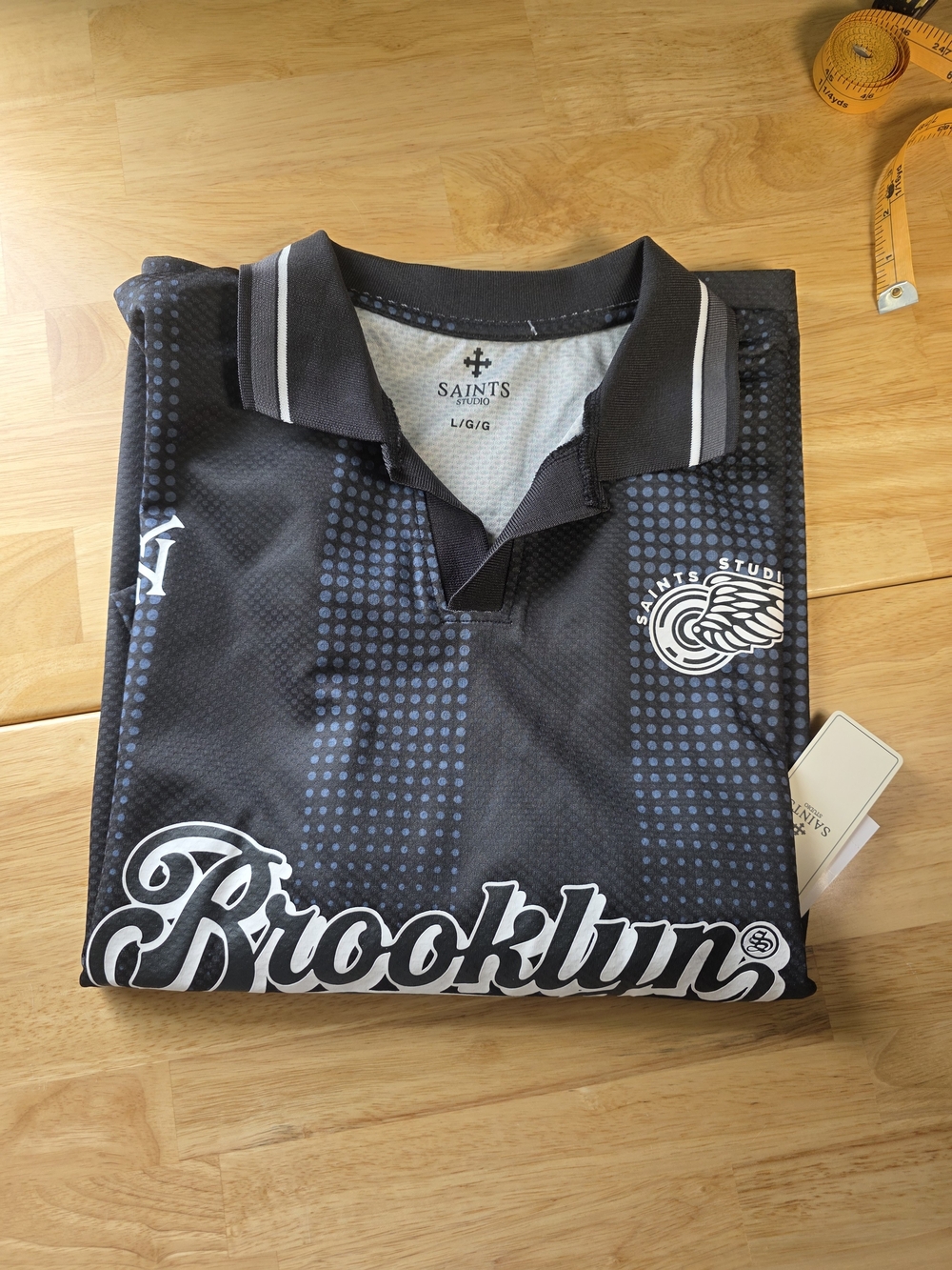 NWT Saints Size Largr Men's Black Polo Shirt